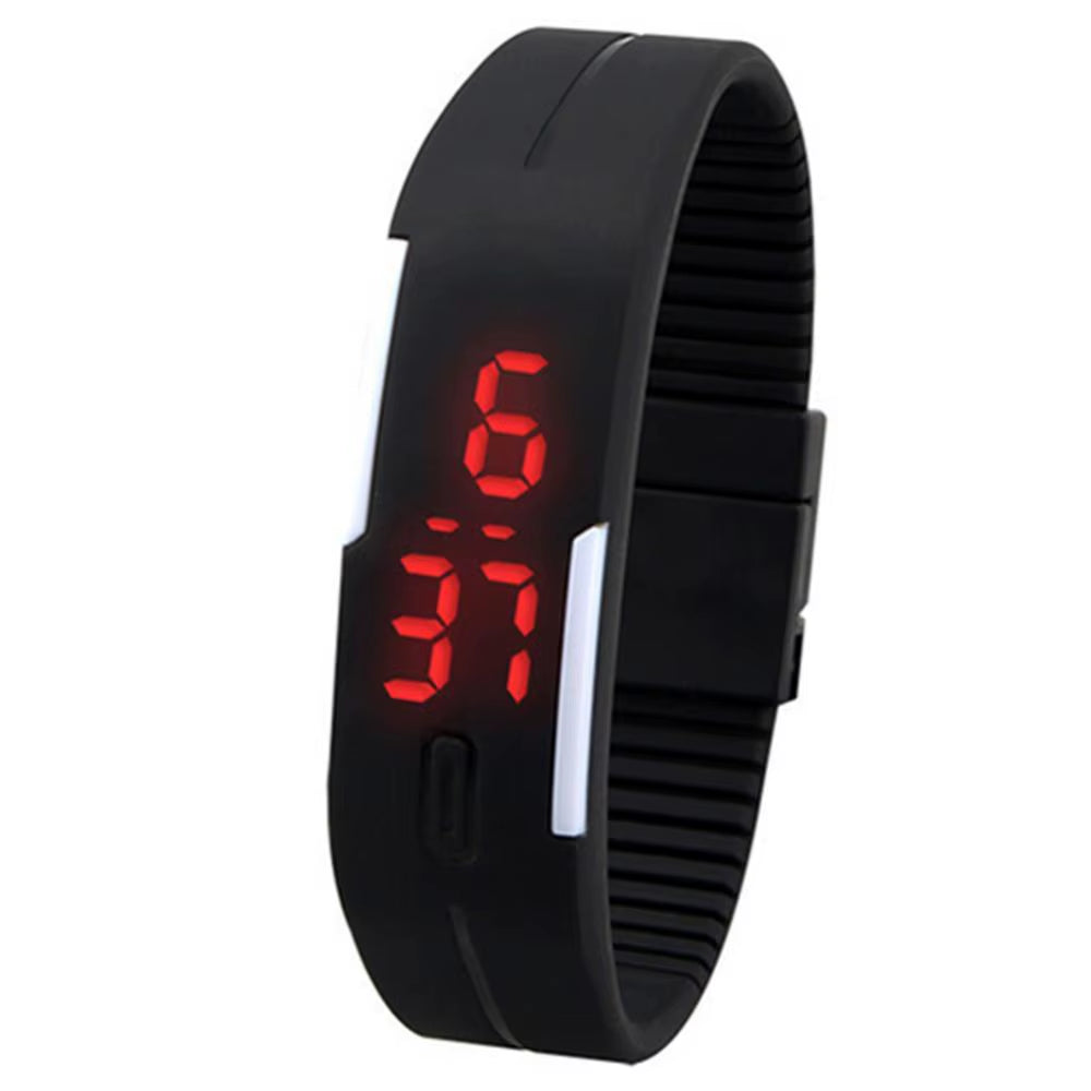 Men Women Silicone Wrist Watch Red LED Sports Bracelet Touch Digital Wrist Watch