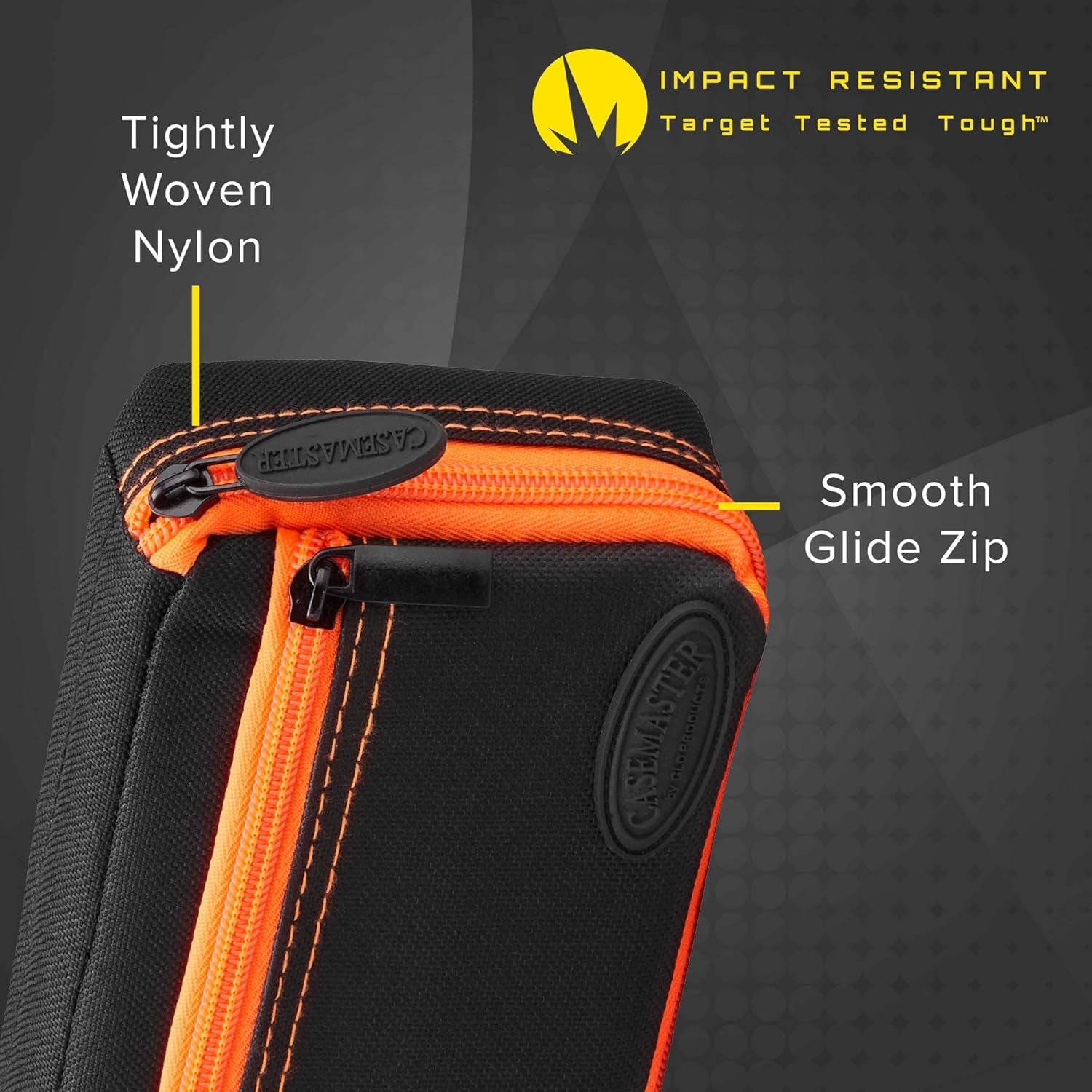 Plazma Dart Case for Soft and Steel Tip Darts, Holds 3 Darts and Features Built-In Storage Tube and Pockets for Flights, Tips, Shafts, and Personal Items