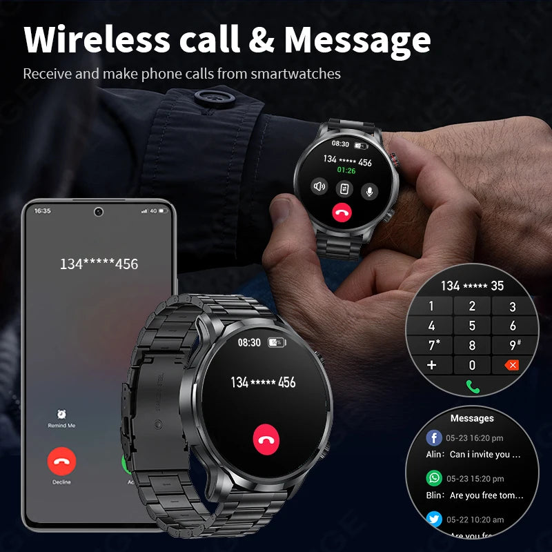New 1.95”HD Extra Large Screen GPS Outdoor Professional Sports Smart Watch Men Women Heart Rate Bluetooth Call Smartwatches