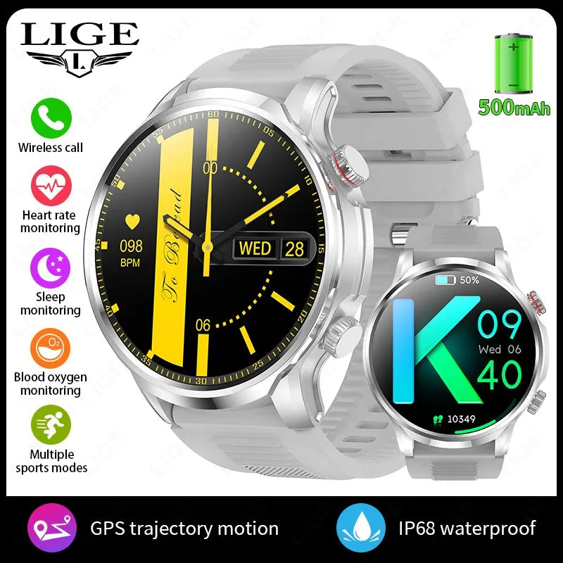 New 1.95”HD Extra Large Screen GPS Outdoor Professional Sports Smart Watch Men Women Heart Rate Bluetooth Call Smartwatches