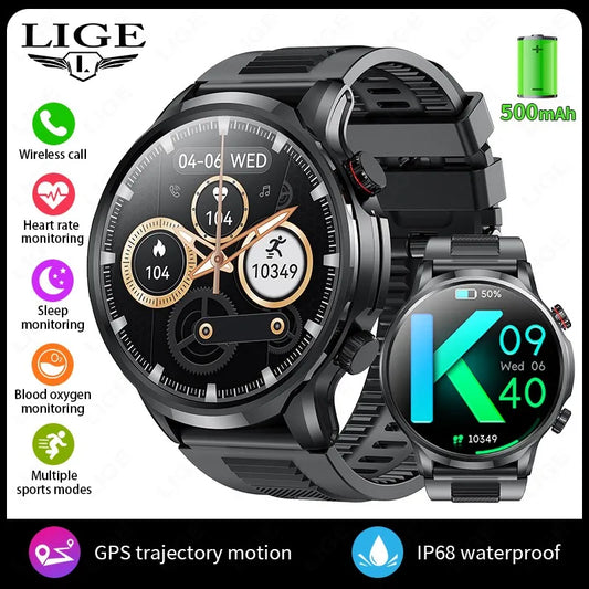 New 1.95”HD Extra Large Screen GPS Outdoor Professional Sports Smart Watch Men Women Heart Rate Bluetooth Call Smartwatches