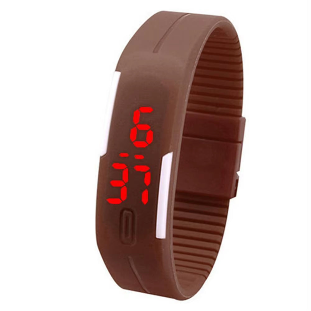 Men Women Silicone Wrist Watch Red LED Sports Bracelet Touch Digital Wrist Watch