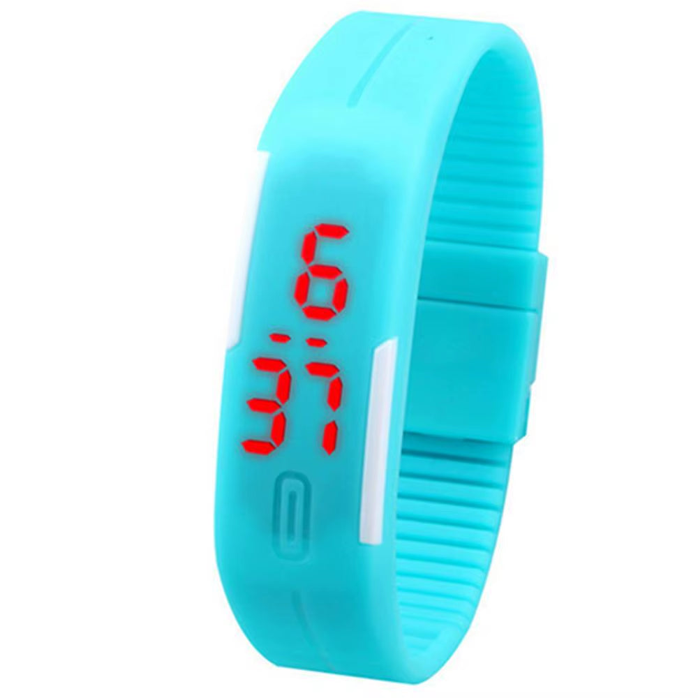 Men Women Silicone Wrist Watch Red LED Sports Bracelet Touch Digital Wrist Watch