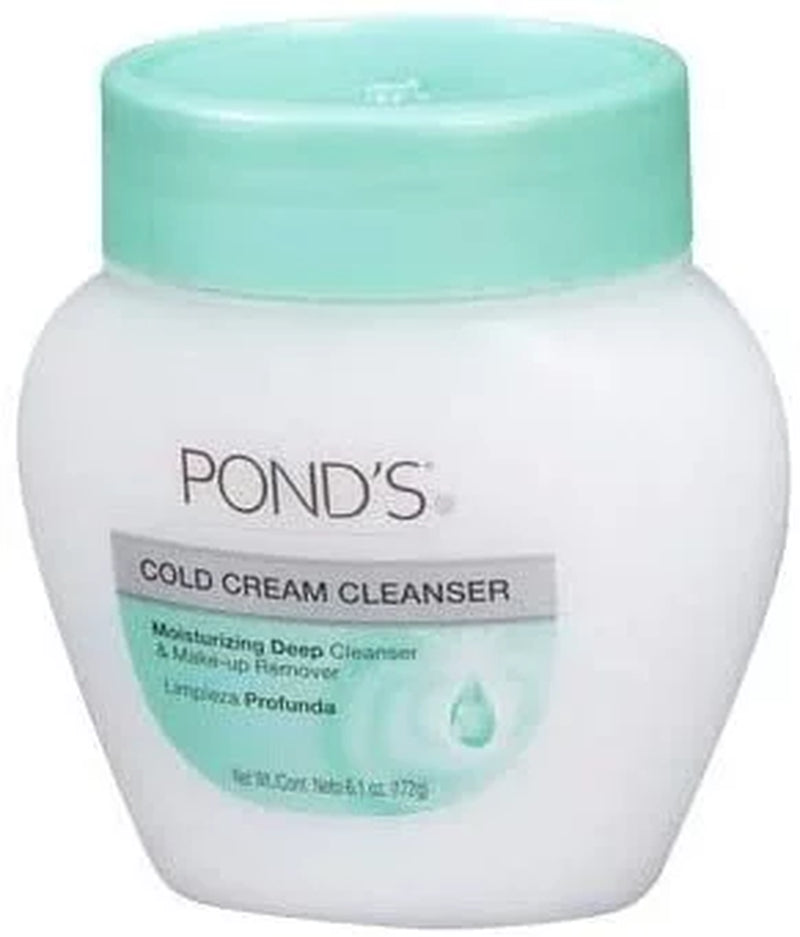 Cold Cream Cleanser Moisturizing Deep Cleanser, Make up Remover, 6.1 Oz