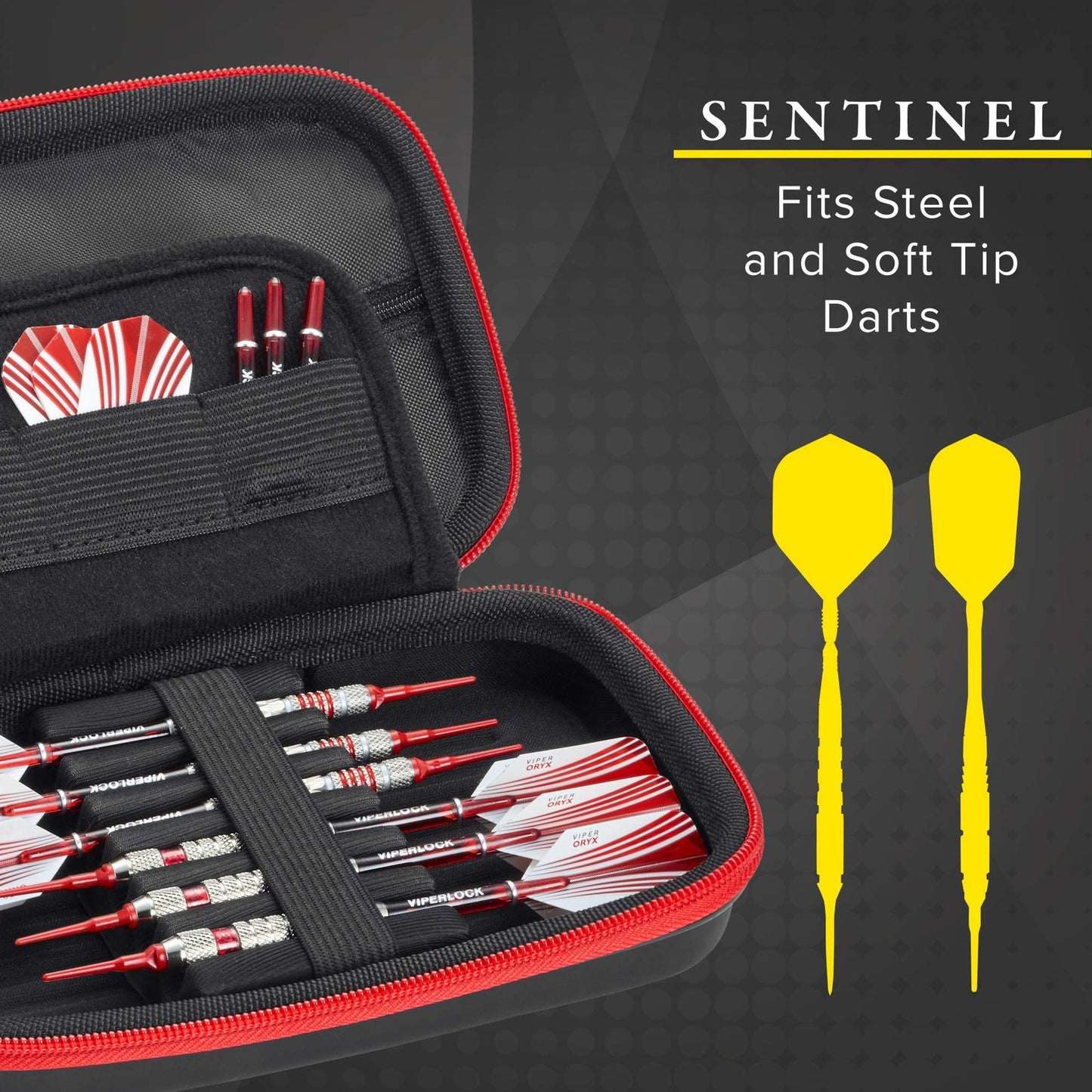 Casemaster Sentinel 6 Dart Case, Holds Extra Accessories, Tips, Shafts And