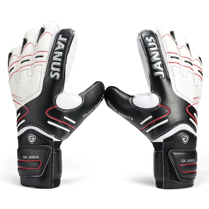 Size 7-10 Professional Soccer Goalkeeper Gloves Black Goalie Football Gloves Luvas De Goleiro Man Training Latex Gloves S142