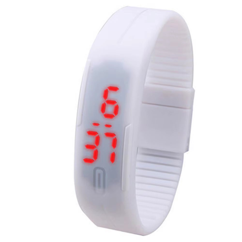 Men Women Silicone Wrist Watch Red LED Sports Bracelet Touch Digital Wrist Watch