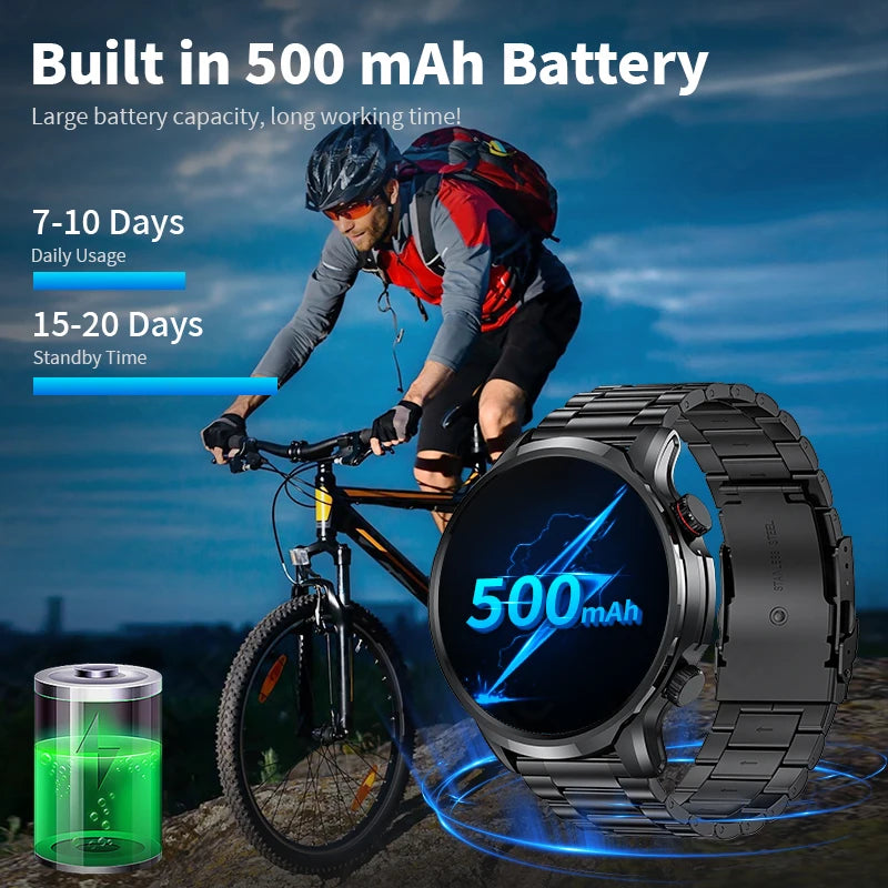New 1.95”HD Extra Large Screen GPS Outdoor Professional Sports Smart Watch Men Women Heart Rate Bluetooth Call Smartwatches