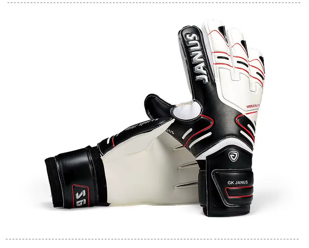 Size 7-10 Professional Soccer Goalkeeper Gloves Black Goalie Football Gloves Luvas De Goleiro Man Training Latex Gloves S142