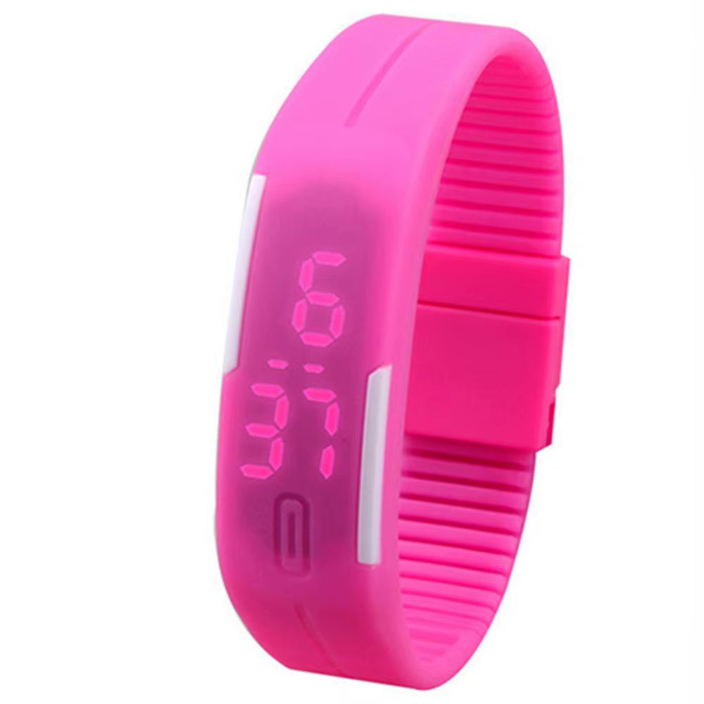 Men Women Silicone Wrist Watch Red LED Sports Bracelet Touch Digital Wrist Watch
