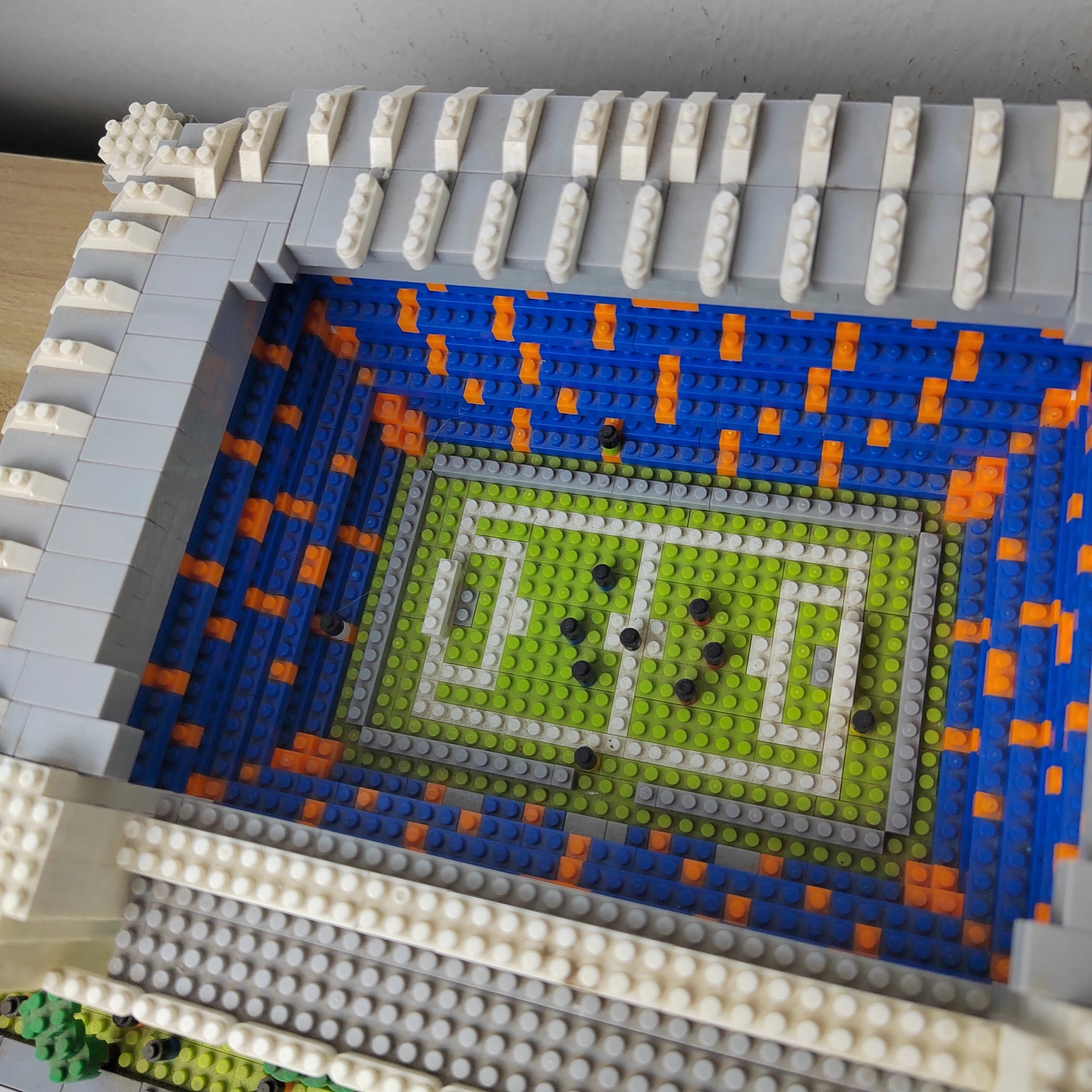 Madrid Style Soccer Stadium Model Micro Mini Diamond Block Kit Kids Adult Assemble Barcelona Football Field Brick Set Puzzle Toy